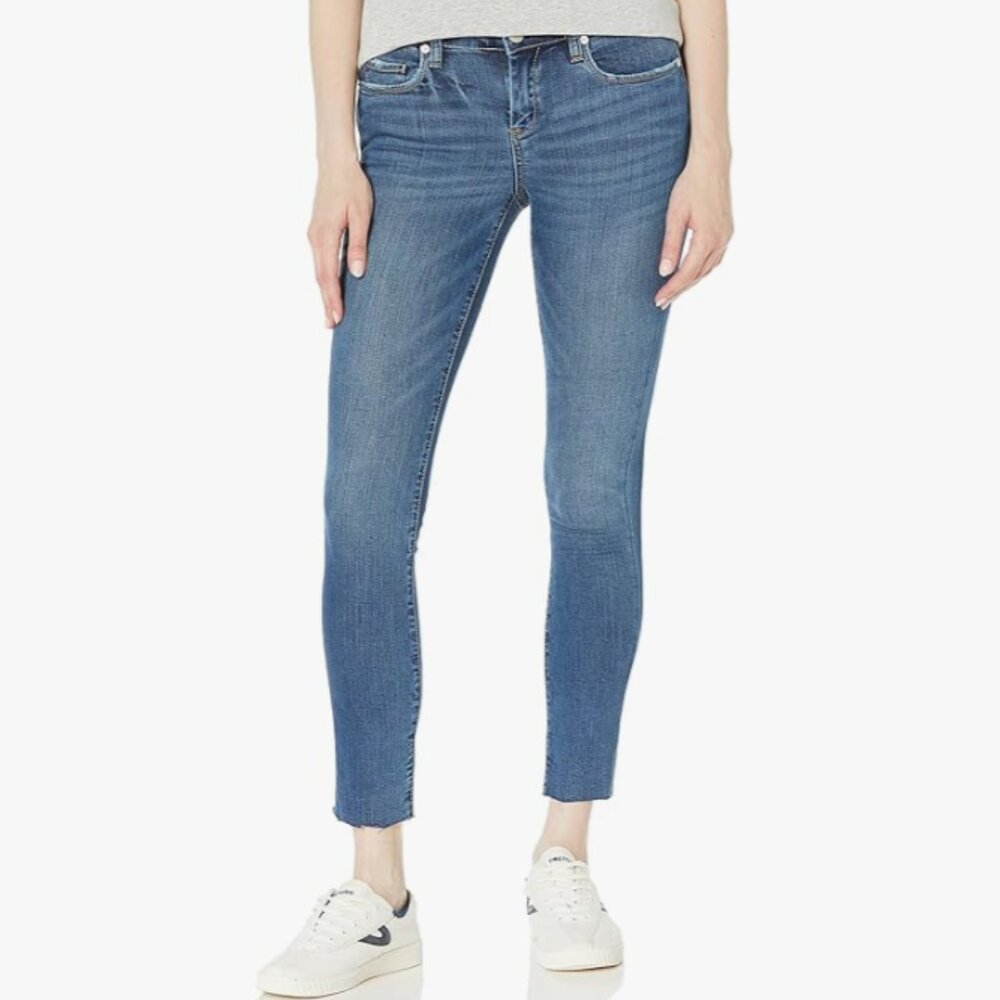 COPY - Blank NYC High Rise Skinny Crop Raw Hem Jeans